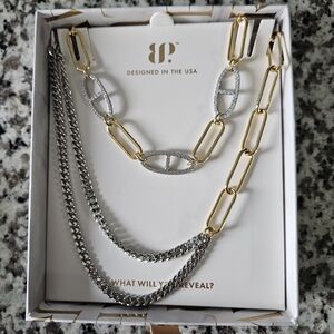 Bomb Party 2025 Luxe Layers Gold and Silver Necklace
